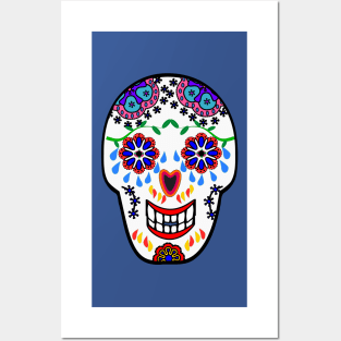 Sugar Skulls in Blue Posters and Art